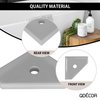 Questech Decor Shower Soap Dish, Retrofit Corner Shower Shelf for Tiled Shower Walls, Bathroom Storage, 5 Inch Geo Flatback Shower Caddy, Cool Gray Polished