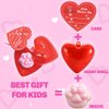 Valentine Mochi Party Favors Set, 28 Pcs Mochi Squishy Toys Filled Hearts and Valentines Day Cards for Kids Valentine's Exchange Gift, Stress Relief Toys, Classroom Rewards