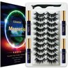 Alcastar Magnetic Eyelashes with Eyeliner Kit, Magnetic Lashes Natural Looking with, Reusable,Long Lasting, Easy Apply,Cruelty-Free.