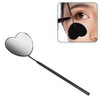 Pssopp Lash Mirror Eyelash Extension Mirror Eyelash Makeup Mirror Heart Shaped Lash Mirror Professional Portable Stainless Steel Makeup Eyelash Mirror for Lash Extension (Black)