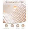 Grounding Sheets,Grounding Mat for Bed 10% Pure Silver Fiber+90% Organic Cotton,with 15Ft Grounding Cord,Fixed Clips,Test Pen,104 * 23.6inch Suitable for All Mattress Sizes(Grey)
