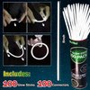 NUDALA 100 White Glow Sticks Bracelet Necklaces Bulk Glow In The Dark Party 8 inch Light Up Stick with 100 Connectors for Christmas New Year Easter 4th of July Halloween Party Favors