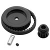Belt Drive Transmission 12T/30T Gears System for Traxxas 1/10 TRX4 TRX6 RC Car, Metal Timing Belt Pulley No Noise Upgrade Part (Red)