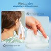 Funfeel Clean Towels - 100% Biobased, Disposable Face Towels for Sensitive Skin, Super Soft Biodegradable Makeup Remover Wipes, Facial Washcloth 50 Ct with 5 Ct Cotton Trial Pack, 2 Packs