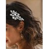 Unicra Silver Bride Wedding Hair Comb Bridal Flower Headpiece Sparkly Rhinestone Hair Accessorie for Women and Girls