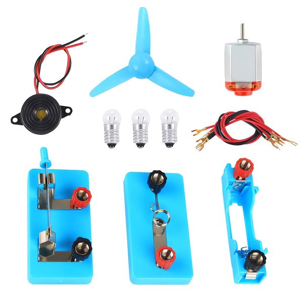Burnur Circuit Electric DC Motor Kit, Educational Montessori Learning Science Kits for Kids DIY STEM Project Set