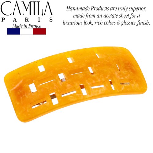 Camila Paris DG47 French Hair Barrette Clip for Girls Handmade, Strong Hold Grip Hair Clips for Women, No Slip and Durable Styling Girls Hair Accessories, Made in France