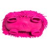 Zugar Land Soft Shaggy Puffer Dog Toy (1 Pink) (8" x 5") Filled with air for a Fun Squishy Stretchy Fidget Experience. Blue, Pink, White. (1 Pink)