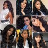 10A Body Wave Bundles Human Hair 14 16 18 Inch Human Hair Bundles Body Wave 3 Bundles 100% Unprocessed Brazilian Virgin Hair Extensions Natural Black