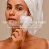 Raedia Daily Facial Cleansing Brush with 4 Interchangeable Brush Heads by Vanity Planet - Handheld, Lightweight for Glowing Skin - Water Resistant Face Exfoliator - Dusty Pink