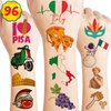 Italy Temporary Tattoos Sticker for Kids Birthday Party Supplies Decorations Party Favors Tattoo Italian Flag Inspiring Italy Travel UEFA Euro Themed Cute Kids Boy Gifts Ideal School Prizes Rewards