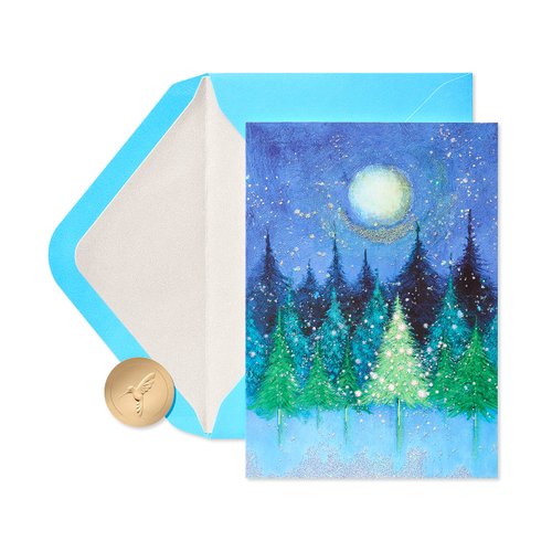 Papyrus Boxed Christmas Cards with Envelopes, Peace of the Season, Holiday Tree (14-Count)