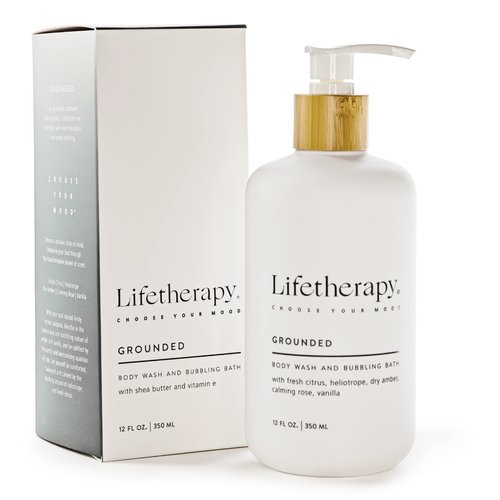 Lifetherapy Body Wash and Bubbling Bath | Sulfate Free Body Wash, Bubble Bath and Liquid Hand Soap (Grounded)