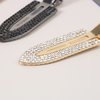 S SNUOY No Bend Hair Clips No Crease Hair Clip Rhinestone Metal Hair Clips Shiny Styling Duckbill Hair Pins Flat Barrettes for Women Pack of 4
