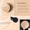 VISVIC Air Cushion CC Cream Mushroom Head Foundation Air Cushion BB Cream Concealer Moisturizing Brighten Makeup Long Lasting Waterproof-Natural 1Pack