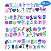Generic Mermaid Scale Temporary Tattoos Stickers Mermaid Themed Tattoos Stickers Party Decoration Supplies Party favors for Kids Adults Themed Cute Kids Boy Gifts Ideal School Prizes Rewards, Blue