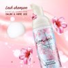 Eyelash Extension Shampoo - Lyon Lash Eyelid Foam Cleanser/Gentle Formula for Sensitive people/Paraben & Sulfate Free/Remove Eye Makeup & Oil & Dust/For Salon and Home Use (60ml without brushes)