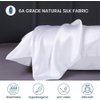 6pcs 22mm Pure Mulberry Silk Pillowcases Set ,Queen-White ,2 Envelope Closure Pillowcase -1 Eye mask - 3 Scrunchies ,Grade 6A, Ivory