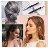 OIIKI 8PCS Black Rhinestones Hair Pins, Women Crystal Hair Bobby Pins, Sparkle Rhinestone Metal Hair Clips, Girls Hair Jewelry Accessories for Parties or Daily Use (4 Pairs)