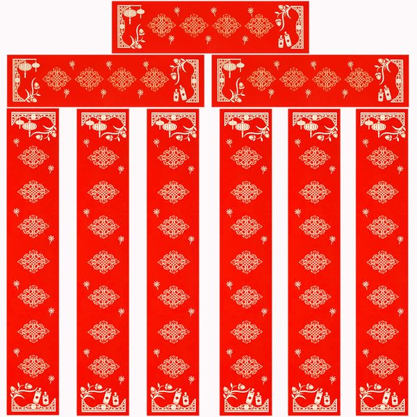 3 Sets Spring Festival Couplets Red Xuan Blank Paper DIY Chunlian Blank Paper Chinese New Year Couplets for New Year 2024 Spring Festival Chinese New Year Decorations (恭贺新春)