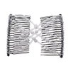 Ruihfas Easy Stretch Comb Beaded Double Stretching Combs Hair Styling Accessories for Women Girls Hair Bun Maker (White)