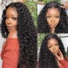 Jessica Hair 13x6 Lace Front Wigs Human Hair HD Lace Curly Wigs Pre Plucked With Baby Hair Curly Brazilian Remy Hair Wigs For Black Women(22 Inch with 150% density)