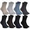 Rainbow Socks - 8 pairs of DIABETIC Elastic Cotton Socks for SWOLLEN FEET, Classic Colors M