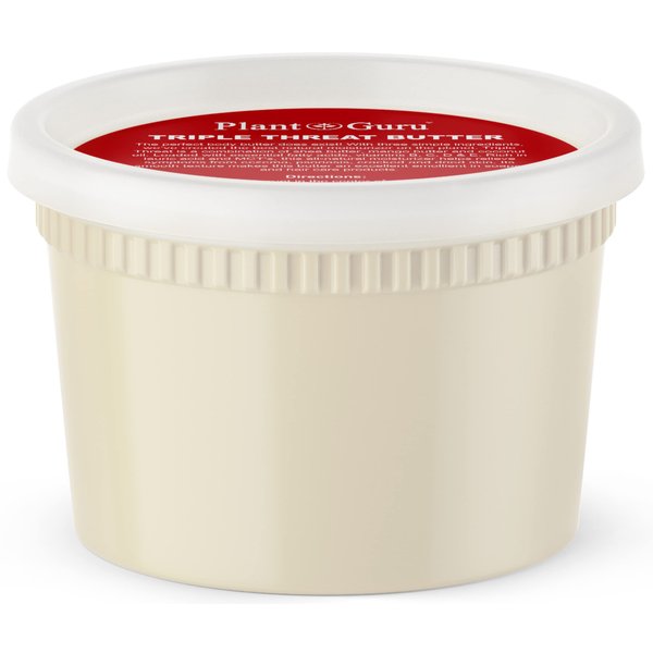 Triple Threat Body Butter 14 oz. - Blend of Shea, Mango & Coconut Oil - 100% Pure Natural Raw Unrefined Moisturizer For Dry Skin, Face And Hair. Great For Lip Balm and Soap Making