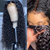 Wiggins 13x4 Deep Wave Lace Front Wigs Human Hair Curly Wigs For Black Women Deep Wave Lace Frontal Wet And Wavy Wig Human Hair Pre Plucked With Natural Baby Hair (13x4 Deep Wave Wig, 22 Inch)