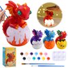 JMMICO Paint Your Own Dragon Lamp Craft Kit, DIY 3D Craft Dragon Night Light with 12 Colors Paint, Arts and Crafts for Kids Ages 8-12,Pat-pat Kids Drawing Toys for Kids 6 7 8+ Birthday Christmas Gift