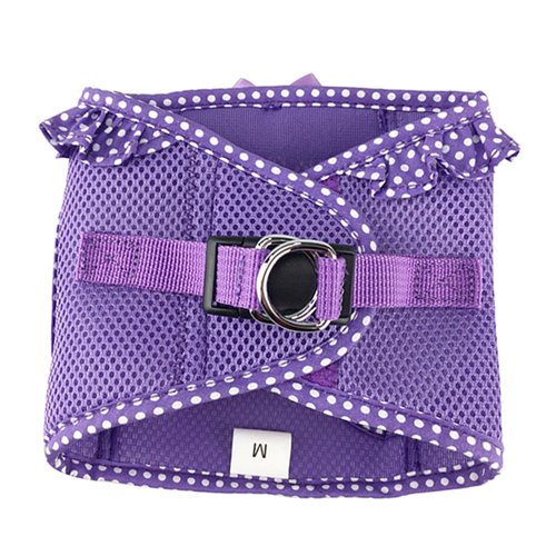 DOGGIE DESIGN American River Choke Free Dog Harness (M, Paisley Purple Dot)
