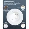 Sunco 6 Pack Retrofit LED Recessed Lighting 4 Inch, Selectable 2700K/3000K/3500K/4000K/5000K, Dimmable Can Lights, Baffle Trim, 11W=60W, 660 LM, Damp Rated