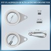 BonyTek 2 Pack Aluminum Alloy Flag Pole Rings, 360 Degree Rotating Flagpole Flag Mounting Rings Spinning Flag Pole Kit with Carabiner for 0.75-1.00 Inch Diameter Flagpole (Φ 1 inch, Silver)