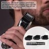 3 Piece Set (9mm 12mm 16mm) Haircut Blade Guards for Philips Norelco Multigroom MG3720 MG3721 MG3722, with Small Beard Comb Black by Huoptl