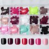 LoveOurHome Press on Toenails, 360pc Short Square Fake Toe Nail Tips Full Cover, Gel Press on Toenails False Toenails Toe Press on Nails Glossy Fake Toenails with Adhesive Glue Tabs for Women Girls