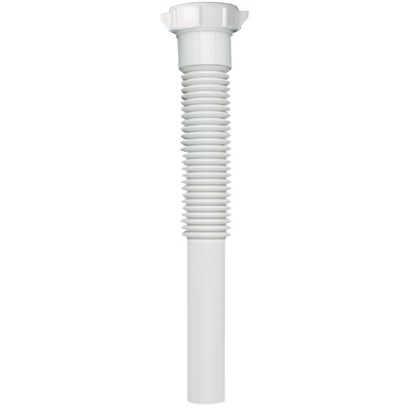 Plumb Pak PP812-5 Flex 'N Fix Extension Tube, 9" x 1-1/4" Inlet, 1-1/4" x 9", White