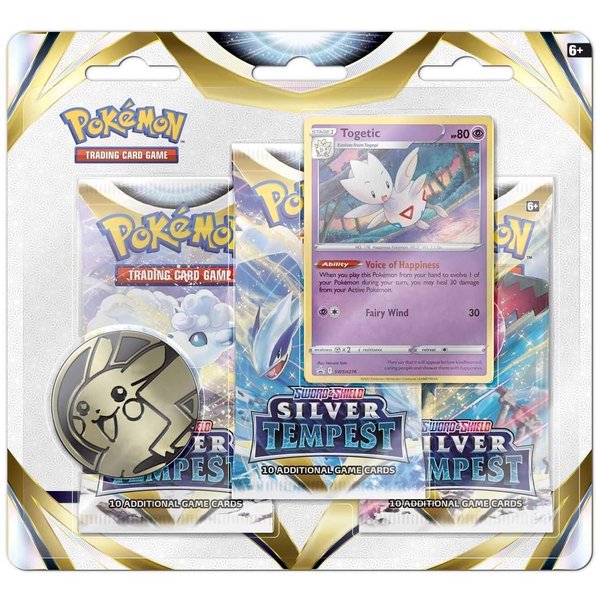Pokemon TCG: Sword & Shield Silver Tempest Three-Booster Blister…