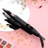 Hair Extensions Tool Set Fusion Heat Iron Connector Wand Hair Extensions Heat Tool with Fusion Glue Protector Templates Hair Clips Finger Protector 2 Bags Keratin Glue Granule Beads(Black,)