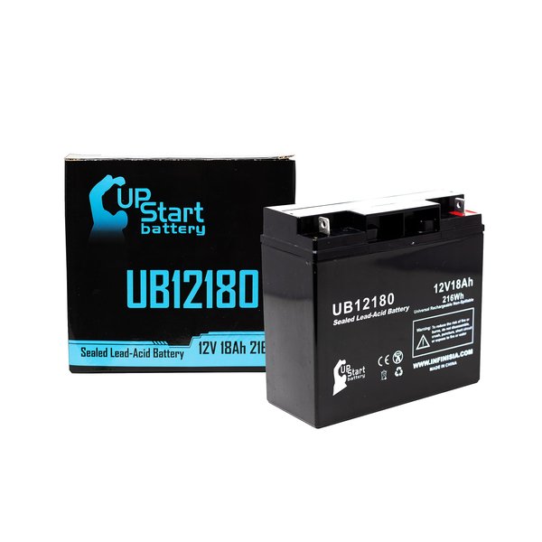 Replacement for Leoch DJW12-18HD Battery - Replacement UB12180 Universal Sealed Lead Acid Battery (12V, 18Ah, 18000mAh, T4 Terminal, AGM, SLA)