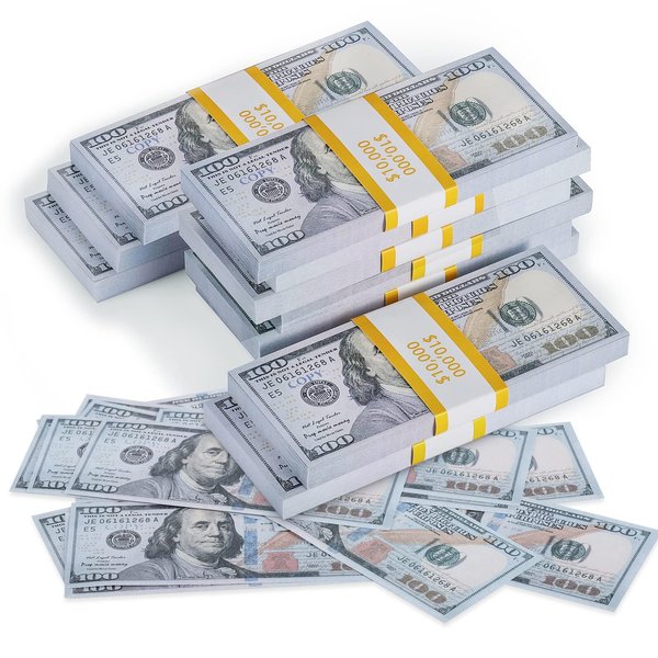 HANSELY 800 Pcs Prop Money Play Movie for Kids Education Learning,Toy for Music Video, Develops Early Math Skills,Videos, Christmas, Birthday Parties