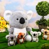 Lenwen Christmas 5 Pcs Koala Bear Plush Toys 13 Inch Mommy Koala Stuffed Animal with 4 Cute Babies in Zippered Belly Soft Cuddly Koala Plushies for Birthday Baby Shower Party Favors Home Sofa Decors
