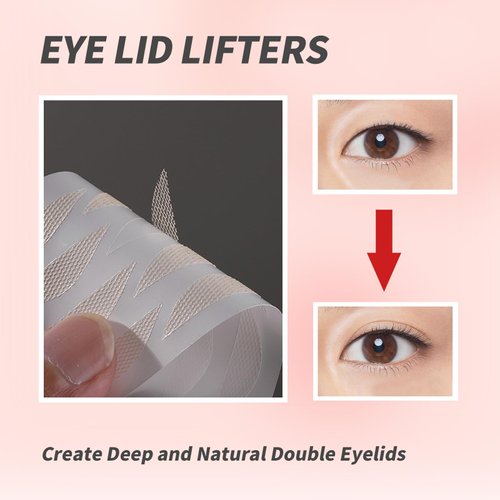 YAFIYGI 120 Pcs Double Eyelid Tape Korean Clear Mesh Eyelid Tape Hidden Invisible Eyelid Tape Waterproof Invisible Double Eyelid Tape Natural Fiber Eyelid Lifter Strips Natural Fiber Eye Lift Strips