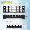 Joinfworld 35A Terminal Block 6 Position Screw Terminal Strip Dual Row with Cover & 6 Position Pre-Insulated Terminal Jumper Block -2pcs