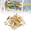 100PCS Quick Disconnect Connectors Non Insulated Solderless Adapters 10 Stud 1/4 Inch Male Spade Brass Crimp Connector