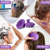 HHWXMHH Scalp Massager, Soft Silicone Hair Scrubber for Hair Growth & Head Massage, Shampoo Brush Scalp Scrubber, Dry & Wet Shower Hair Brush for Women Men Adult Child (Purple)