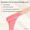 KOTAMU Hard Wax Beads for Hair Removal, 1LB Pink Waxing Beads for Eyebrow and Facial