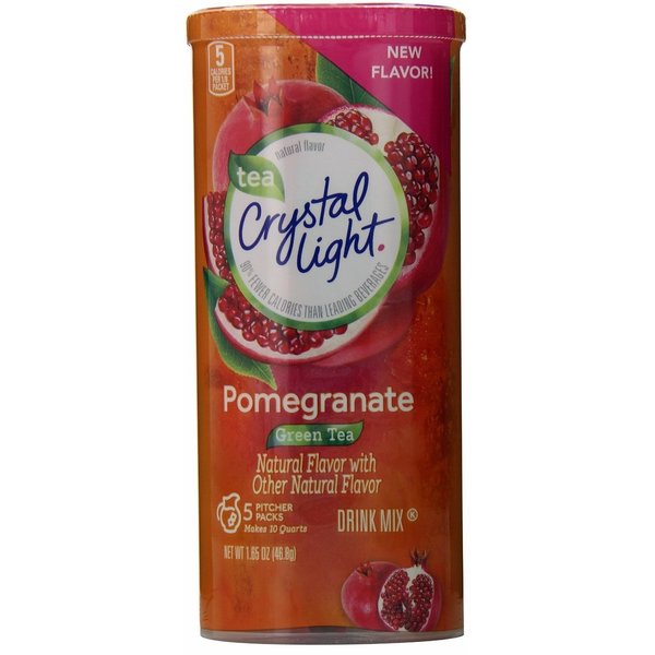 Crystal Light Pomegranate Green Tea Drink Mix, 10 Quart Canister (Pack of 4 Canisters)