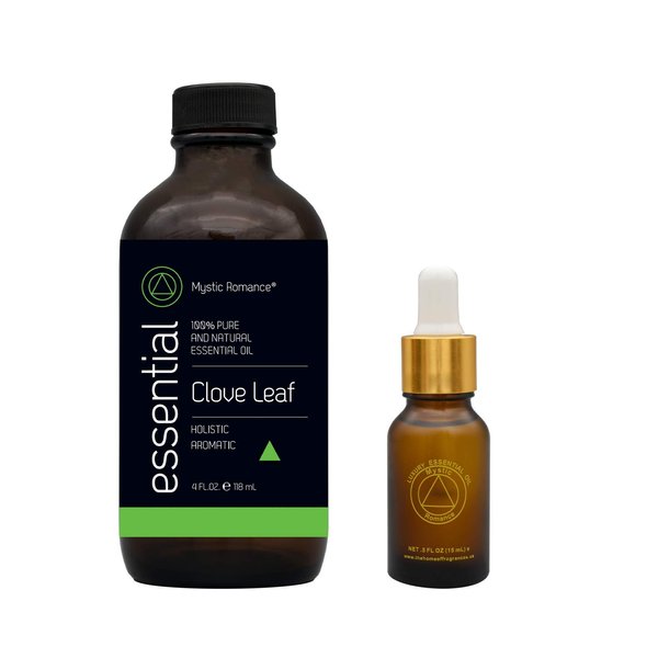 Clove 4oz and 0.5oz Essential Oil Set (two bottles, one of 4 OZ. and the other of 0.5 OZ.)