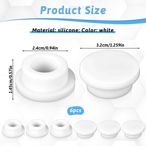 6 Pcs Rubber Sink Overflow Plug Caps Covers, Sinks Overflow Drain Cover Bathroom Kitchen Sink Hole Cover Reusable Round Spillover Caps Drain Insert Plug for Basin Decoration