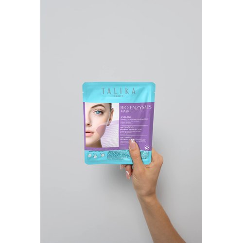 Talika Bio Enzymes Anti-Ageing Mask - Smoothing Anti-Ageing Face Mask - Biocellulose Moisturising Mask - Second Skin Effect Beauty Sheet Mask - 12g